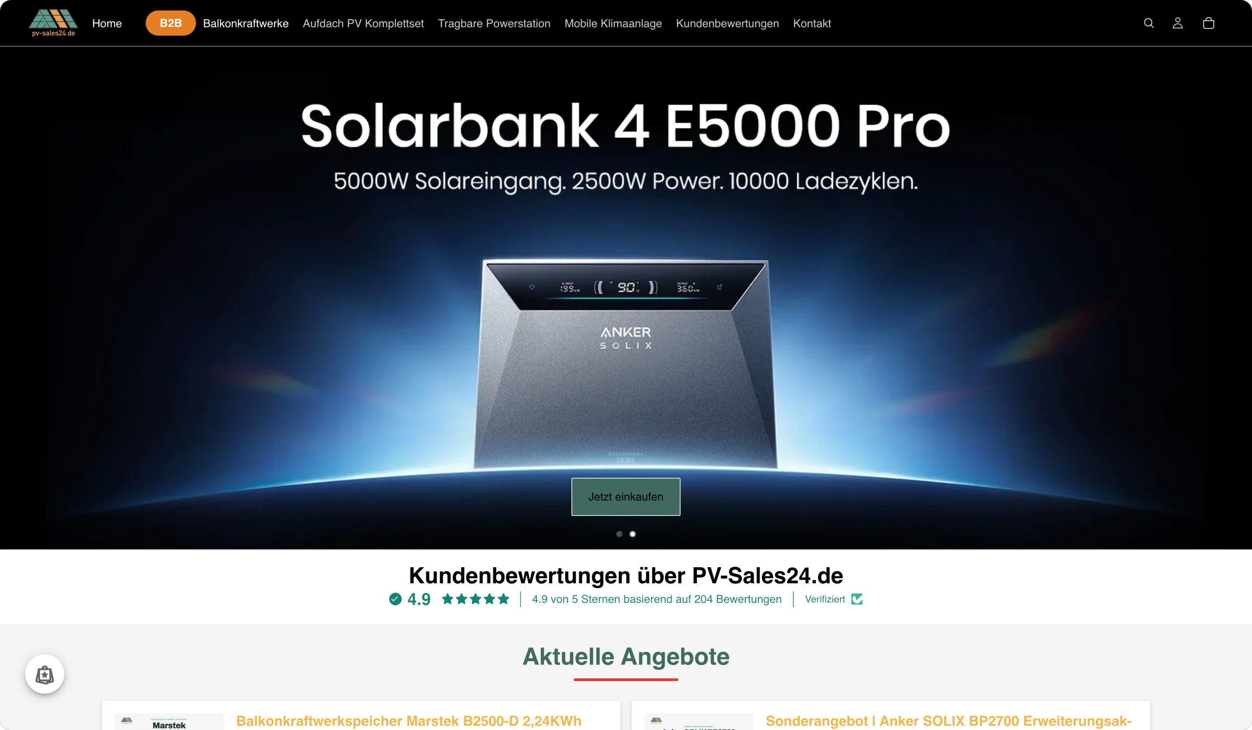 PV-Sales24 — Solar E-Commerce